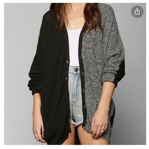 Sparkle and Fade Two Tone Oversized Cardigan